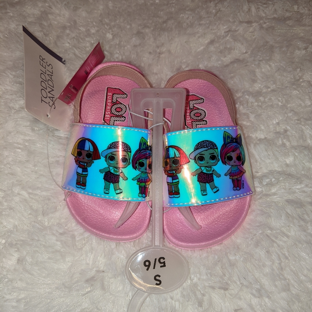 Nwts LOL surprise! Toddler girl slides/sandals - Picture 2 of 13